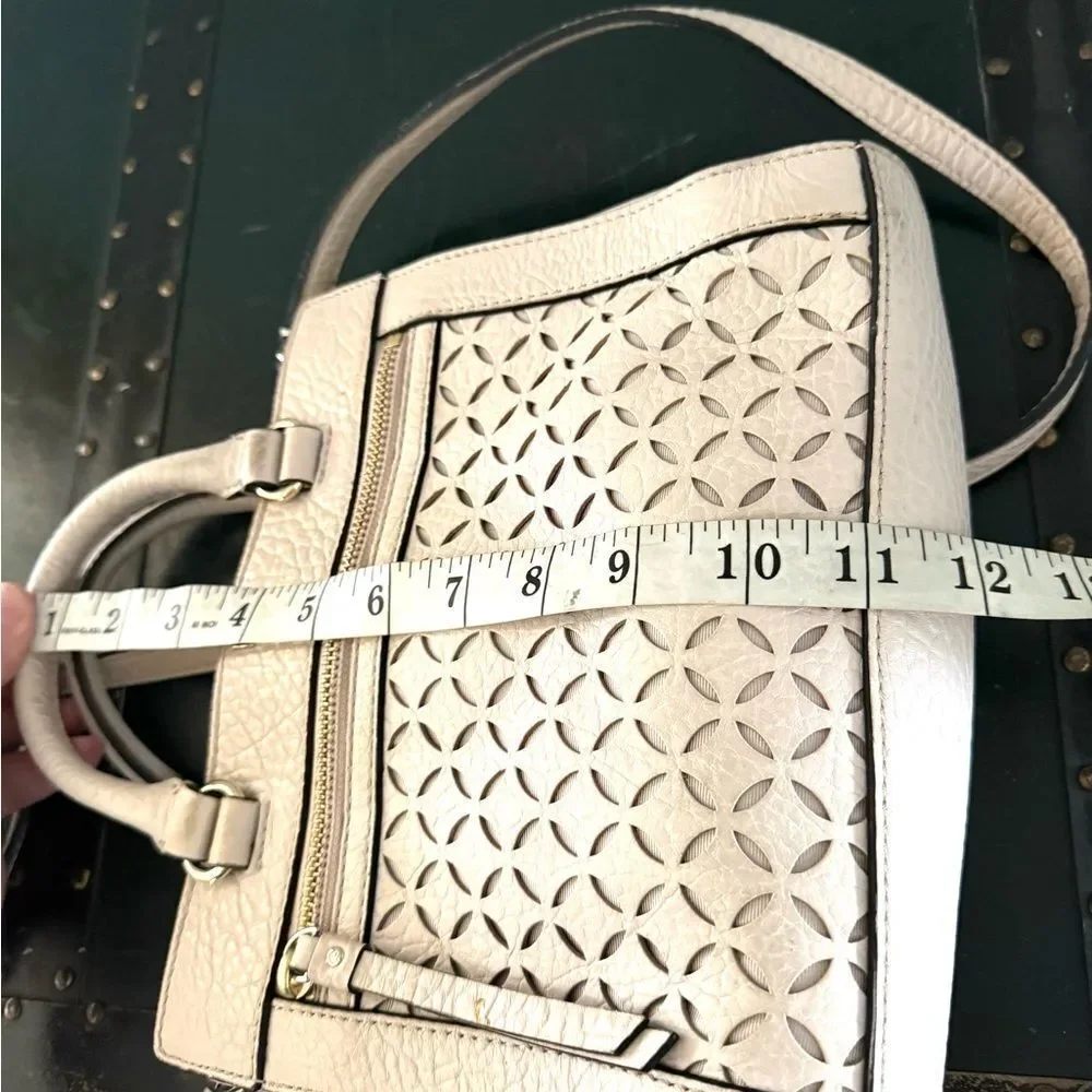 Kate Spade Perri Lane Mini Romy Satchel In Blush Beige Leather